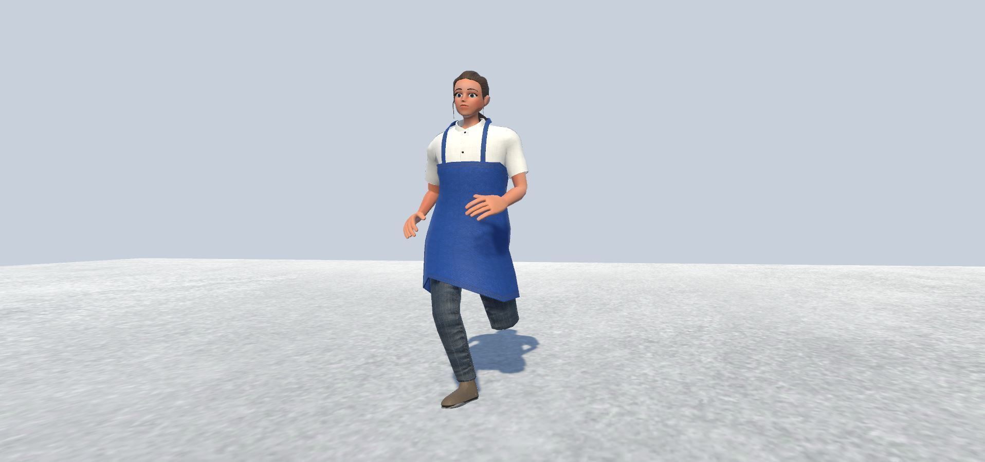 Maid Avatar Rigged  Low-poly 3D model_6