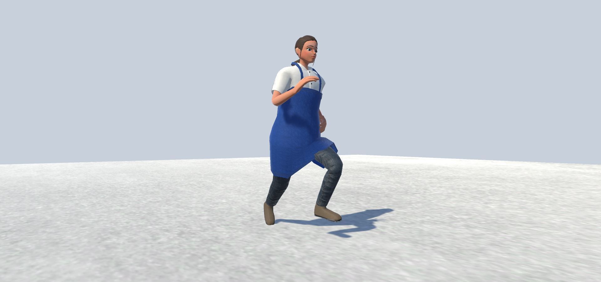 Maid Avatar Rigged  Low-poly 3D model_7