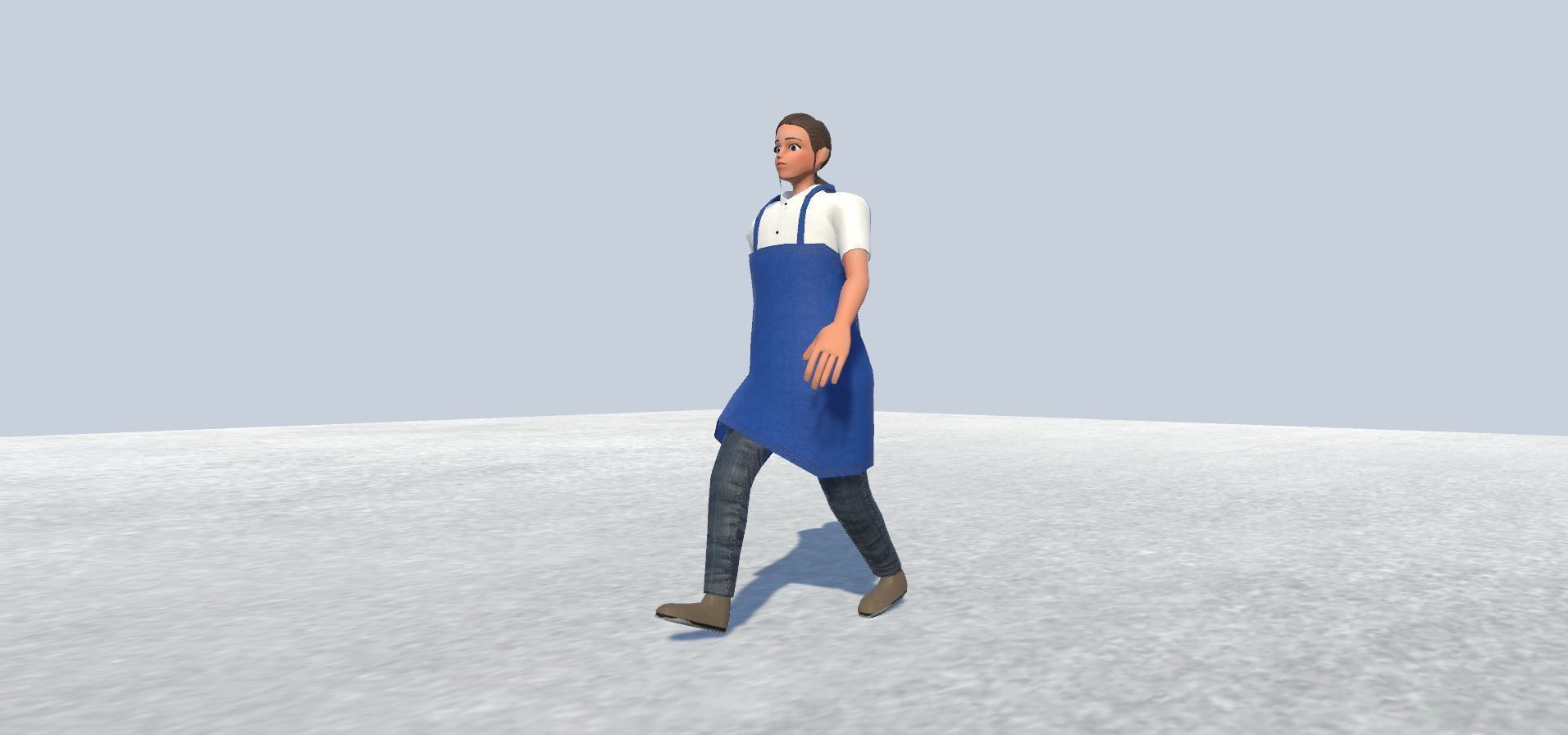 Maid Avatar Rigged  Low-poly 3D model_5