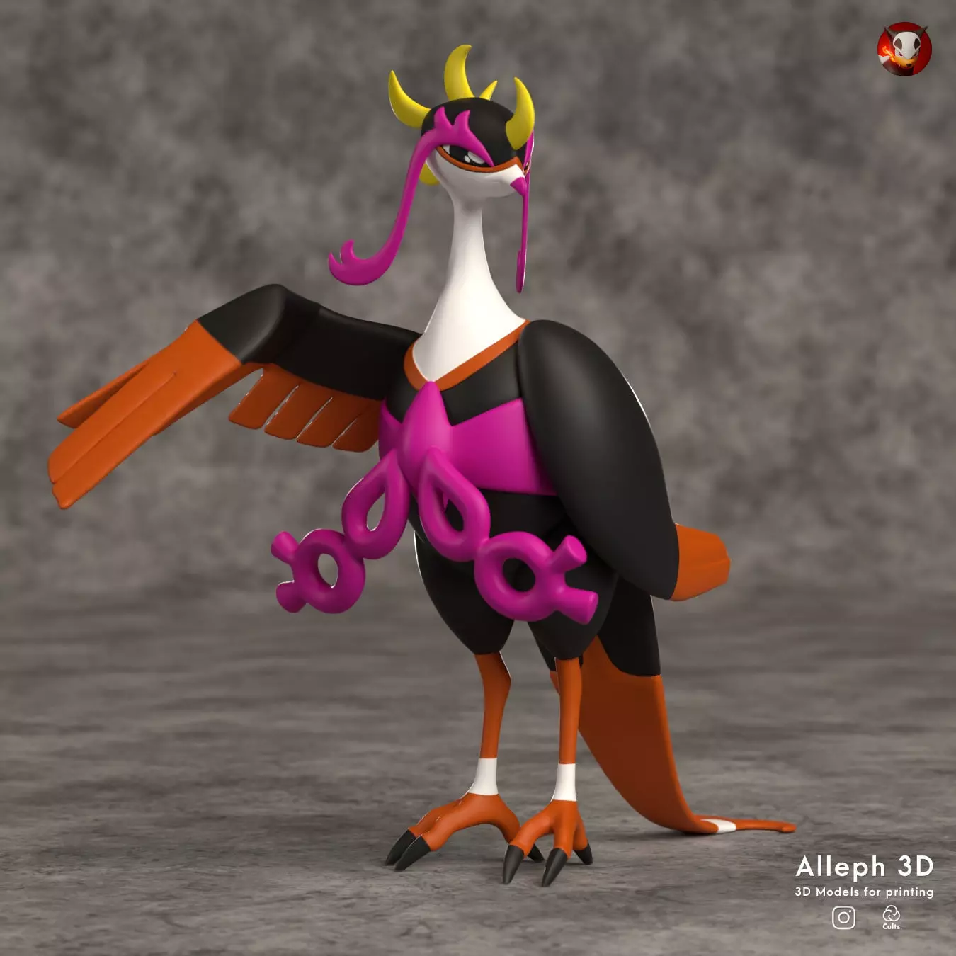 pokemon fezandipiti 3D print model