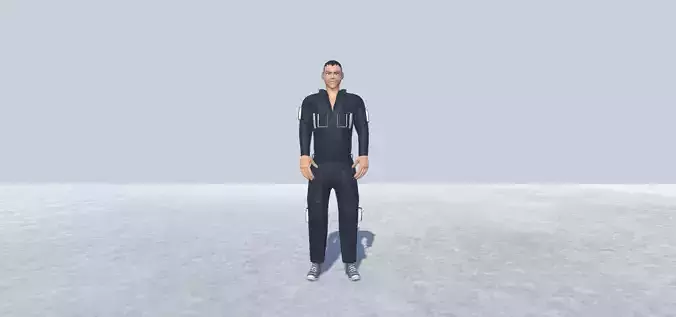 Mechanic Avatar Rigged Low-poly 3D model