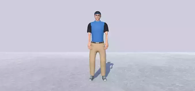 Pizza Delivery Boy Avatar Rigged  Low-poly 3D model Pizza Delivery Boy Avatar Rigged  Low-poly 3D model
