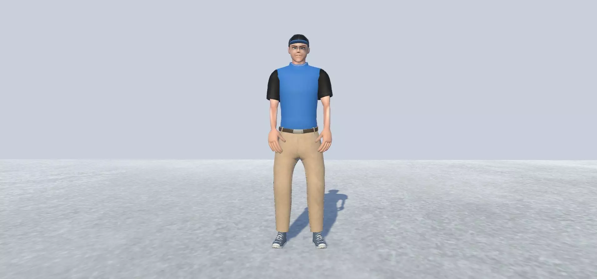 Pizza Delivery Boy Avatar Rigged  Low-poly 3D model_0