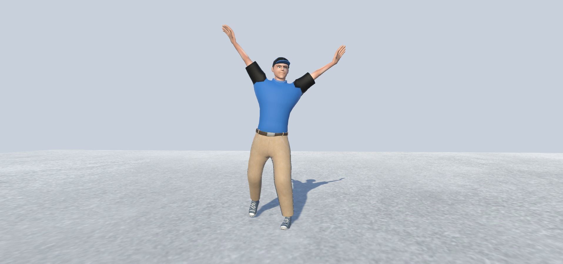 Pizza Delivery Boy Avatar Rigged  Low-poly 3D model_7
