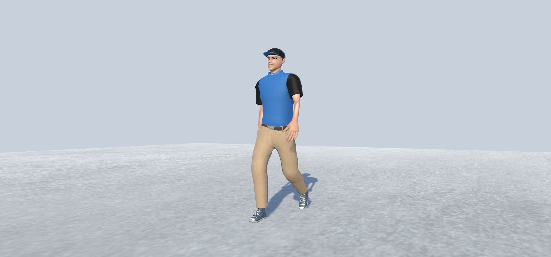 Pizza Delivery Boy Avatar Rigged  Low-poly 3D model_3
