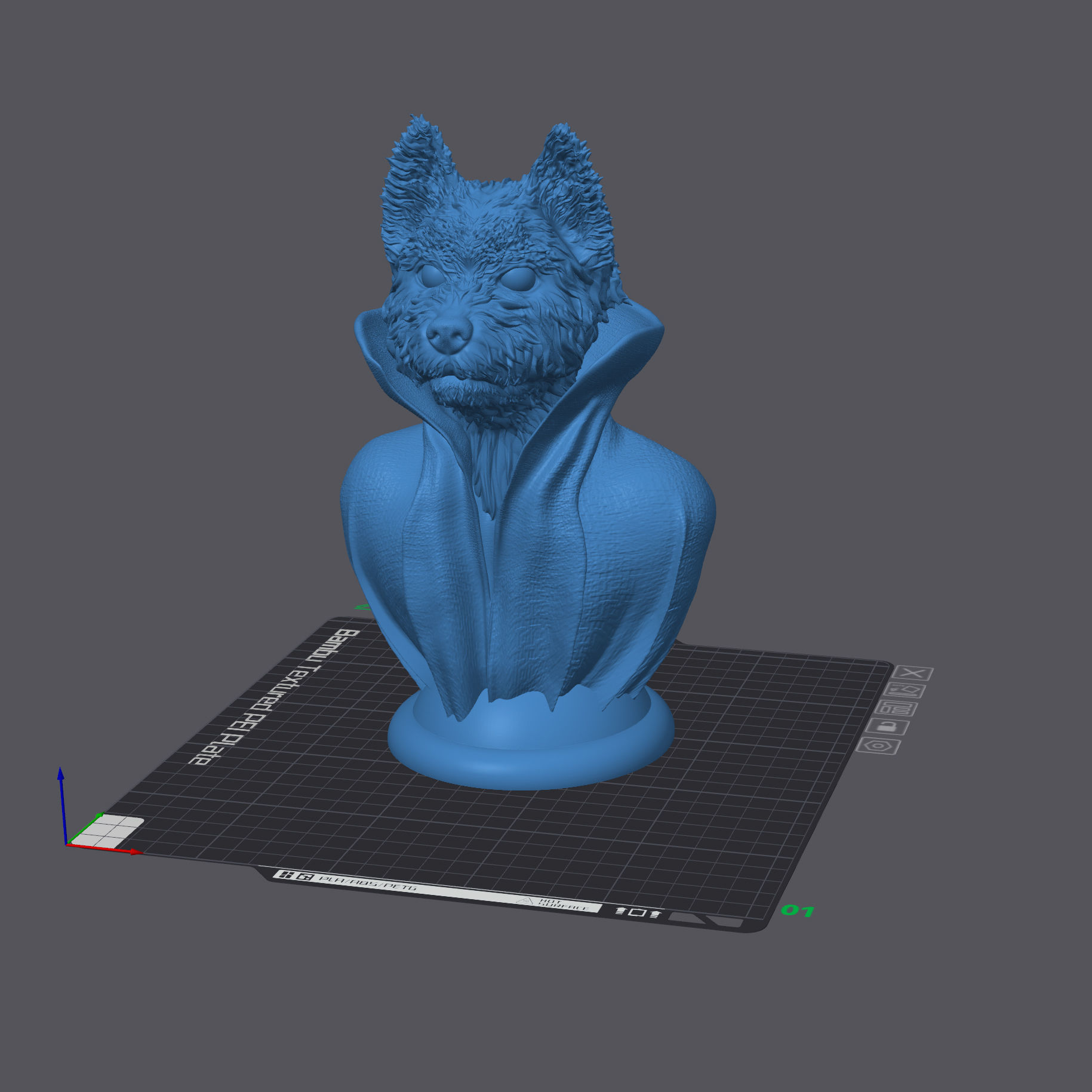 West-Highland Terrier - with Collar Cape on Base 3D print model_5