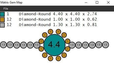 Engagement Ring with sidestones  3D print model_1