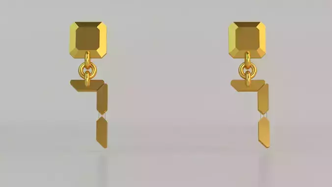 Digital Number Ear Ring 7