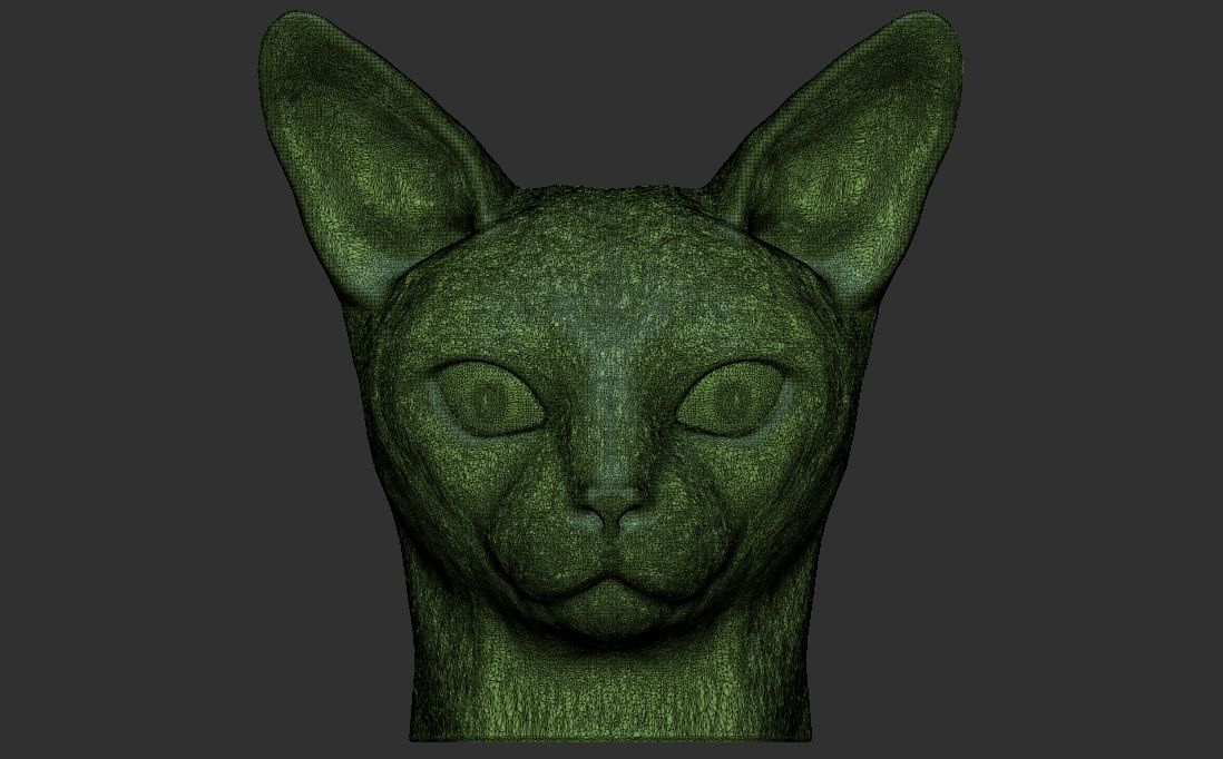 Abyssinian cat head for 3D printing 3D print model_23