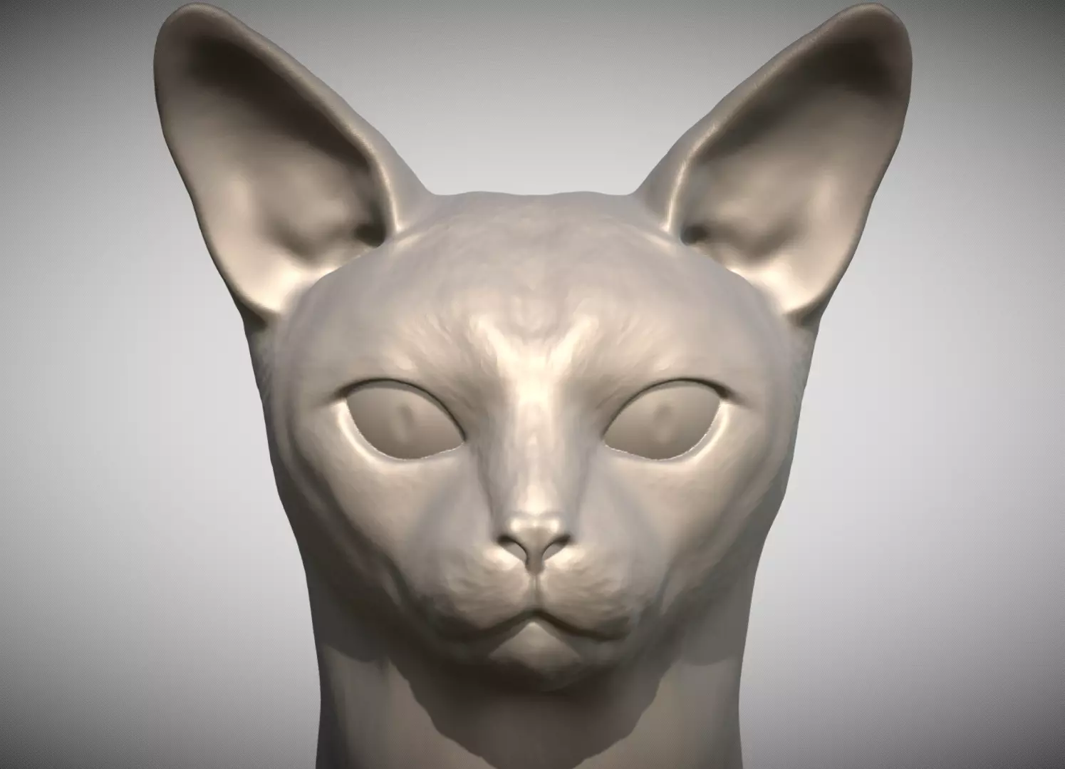 Abyssinian cat head for 3D printing 3D print model_0
