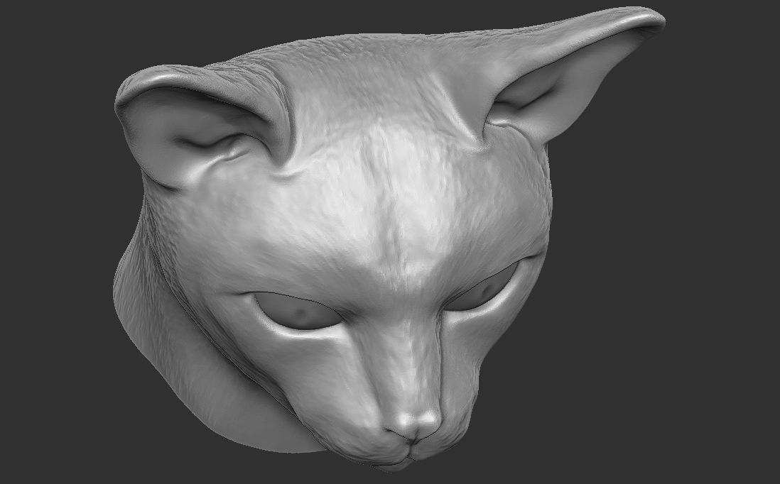 Abyssinian cat head for 3D printing 3D print model_21