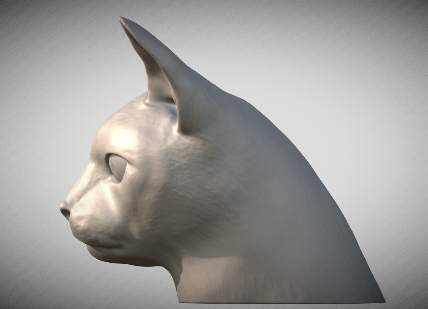 Abyssinian cat head for 3D printing 3D print model_2