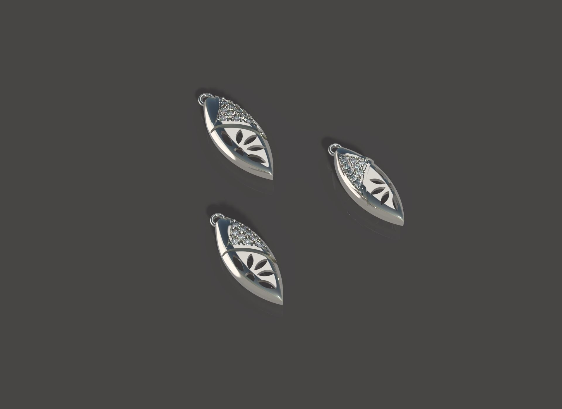 Botanical Bliss Jewellery Set 3D print model_1