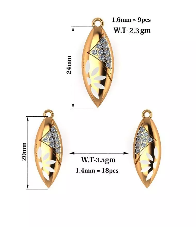 Botanical Bliss Jewellery Set 3D print model_0