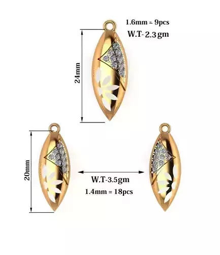 Botanical Bliss Jewellery Set 3D print model