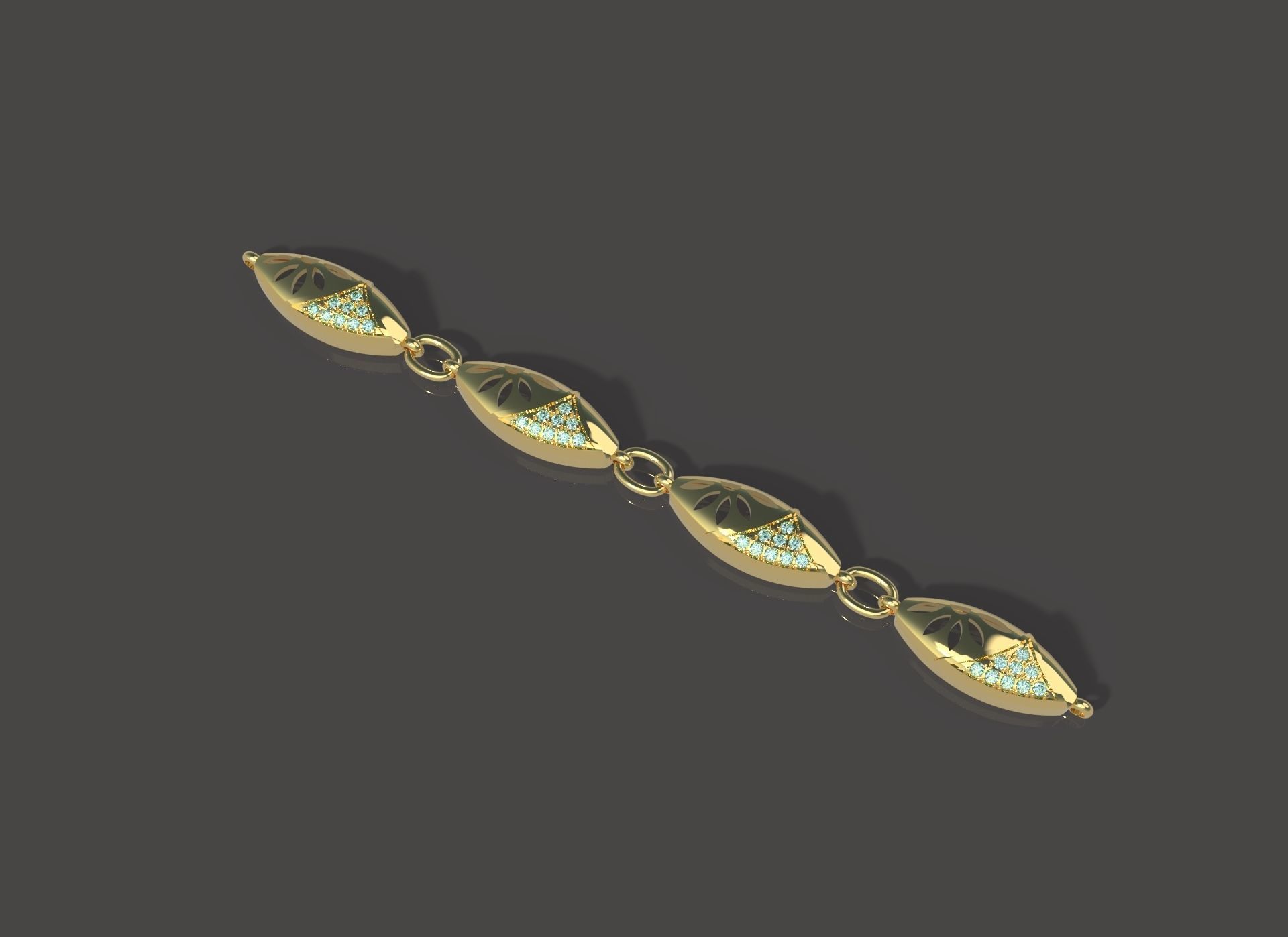 Botanical Bliss Jewellery Set 3D print model_3