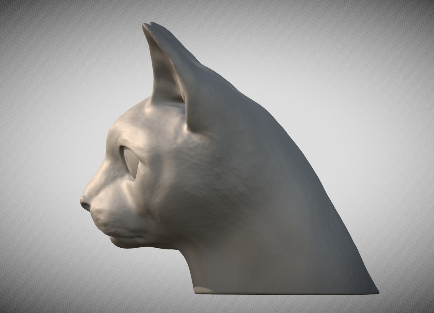 Devon Rex cat head for 3D printing 3D print model_2
