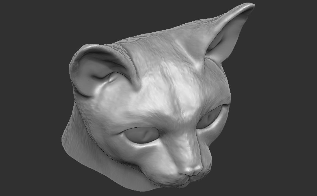 Devon Rex cat head for 3D printing 3D print model_21