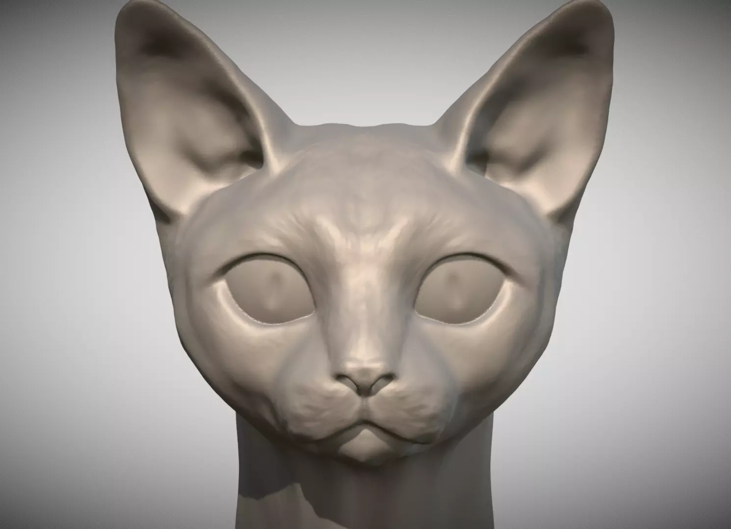 Devon Rex cat head for 3D printing 3D print model_0