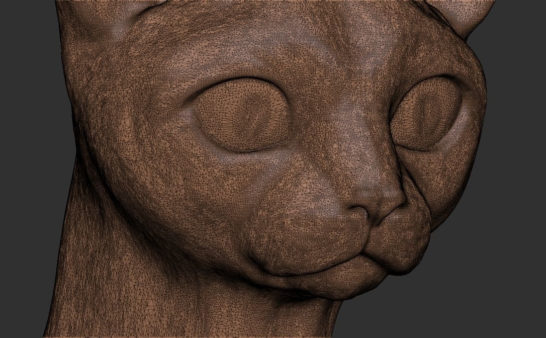 Devon Rex cat head for 3D printing 3D print model_25
