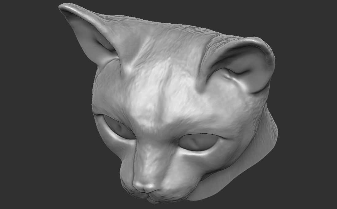 Devon Rex cat head for 3D printing 3D print model_20