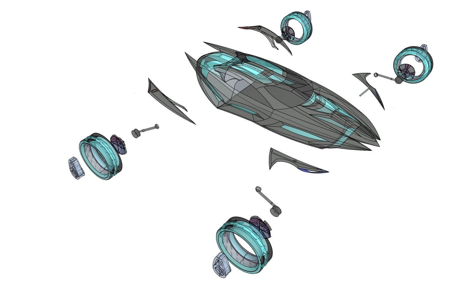 Space Model X 3D model_20