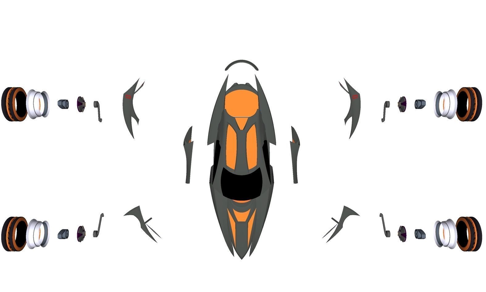 Space Model X 3D model_17