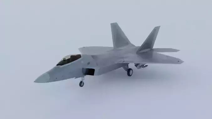 F-22 RAPTOR FIGHTER JET Low-poly 3D model