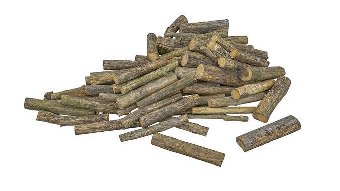Scattered Wooden Beams 3D model