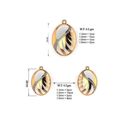 Celestial Sunray Jewellery Set 3D print model