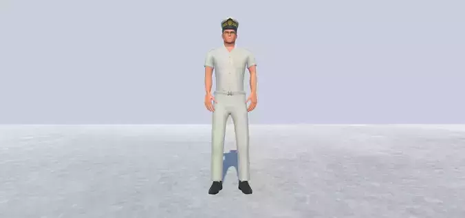 Ship Captain Avatar Rigged 