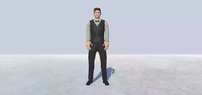 Waiter Avatar Rigged 