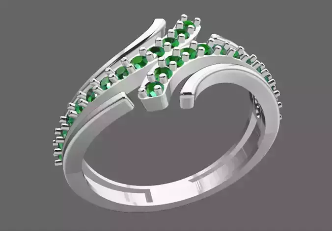 Beautiful Diamond Ring 3D Model 3D print model