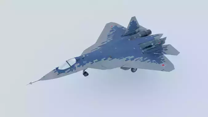 SUKHOI SU-57 FIGHTER JET 3D model