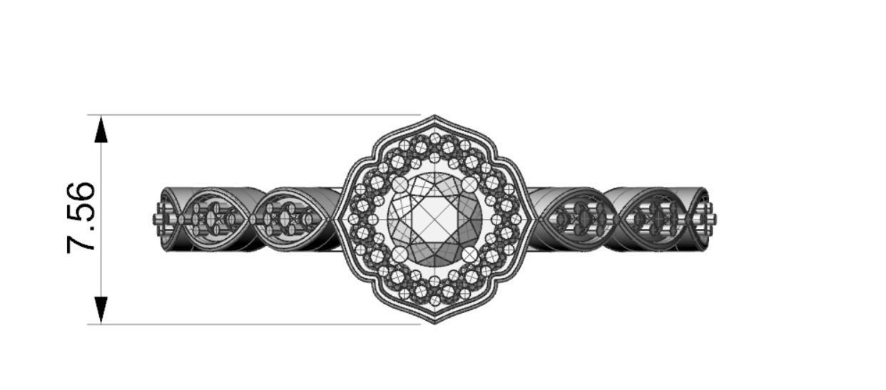 78 Excellent Solitaire Anniversary Ring Prong and Bezel Set  3D print model_3