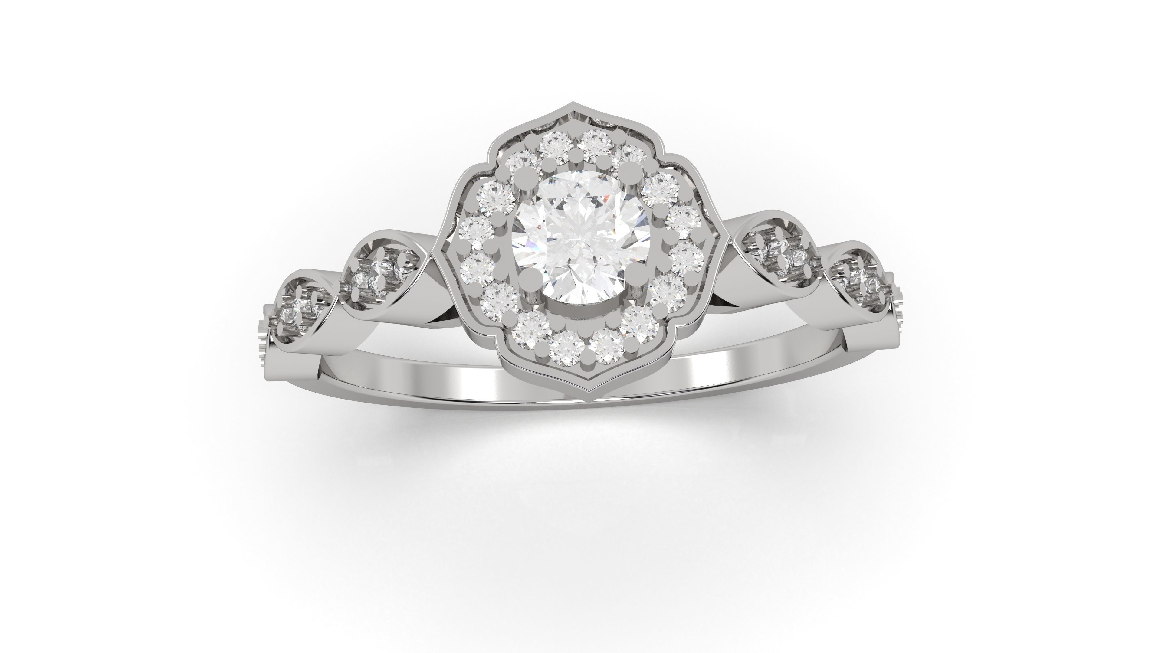 78 Excellent Solitaire Anniversary Ring Prong and Bezel Set  3D print model_1