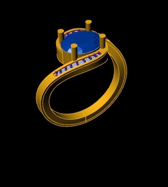  Diamond Ring 3D print model_9