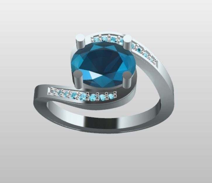  Diamond Ring 3D print model_2