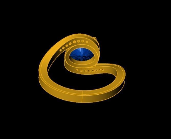  Diamond Ring 3D print model_11