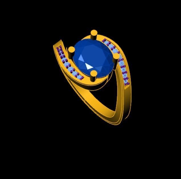  Diamond Ring 3D print model_7