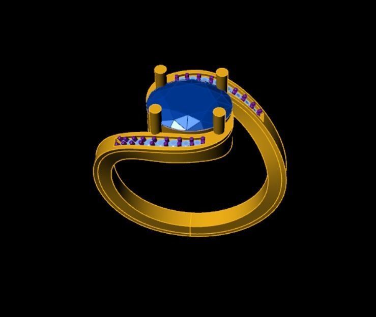  Diamond Ring 3D print model_8