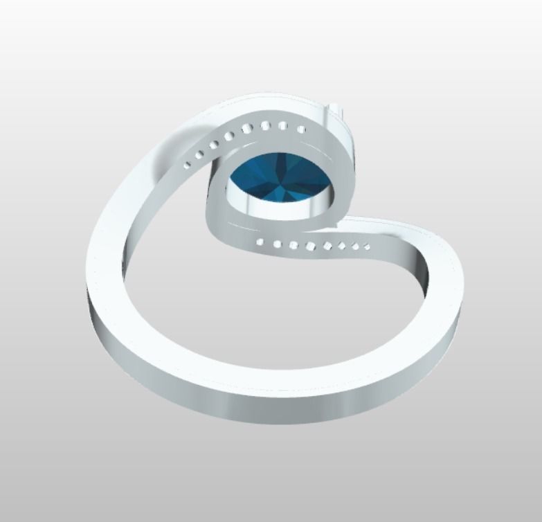  Diamond Ring 3D print model_5