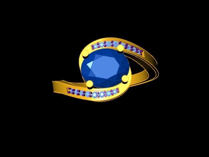  Diamond Ring 3D print model_10