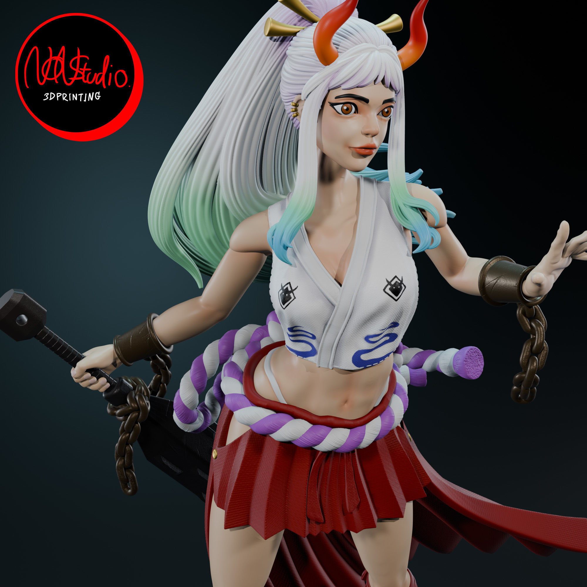 Yamato one piece 3D print model_2