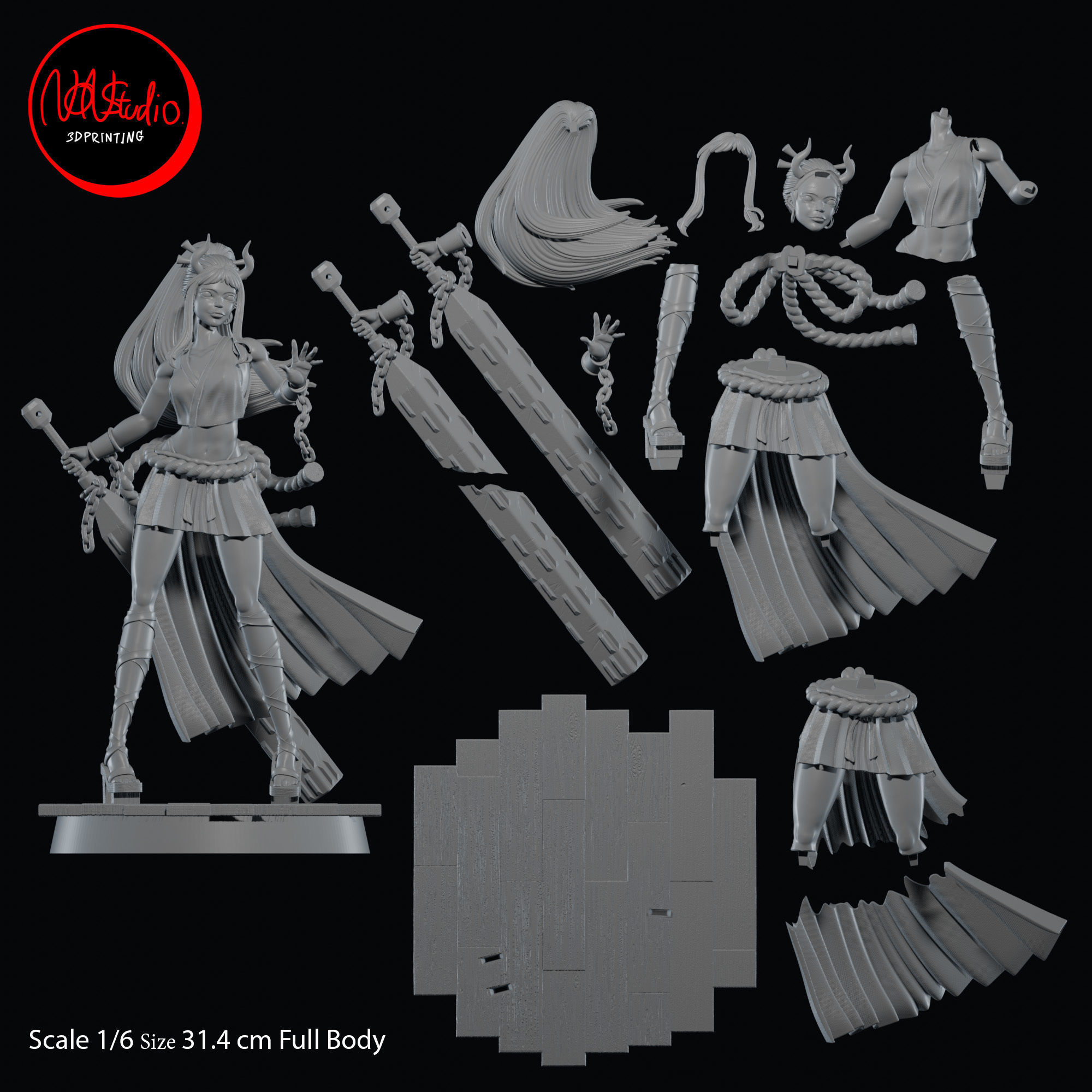 Yamato one piece 3D print model_8