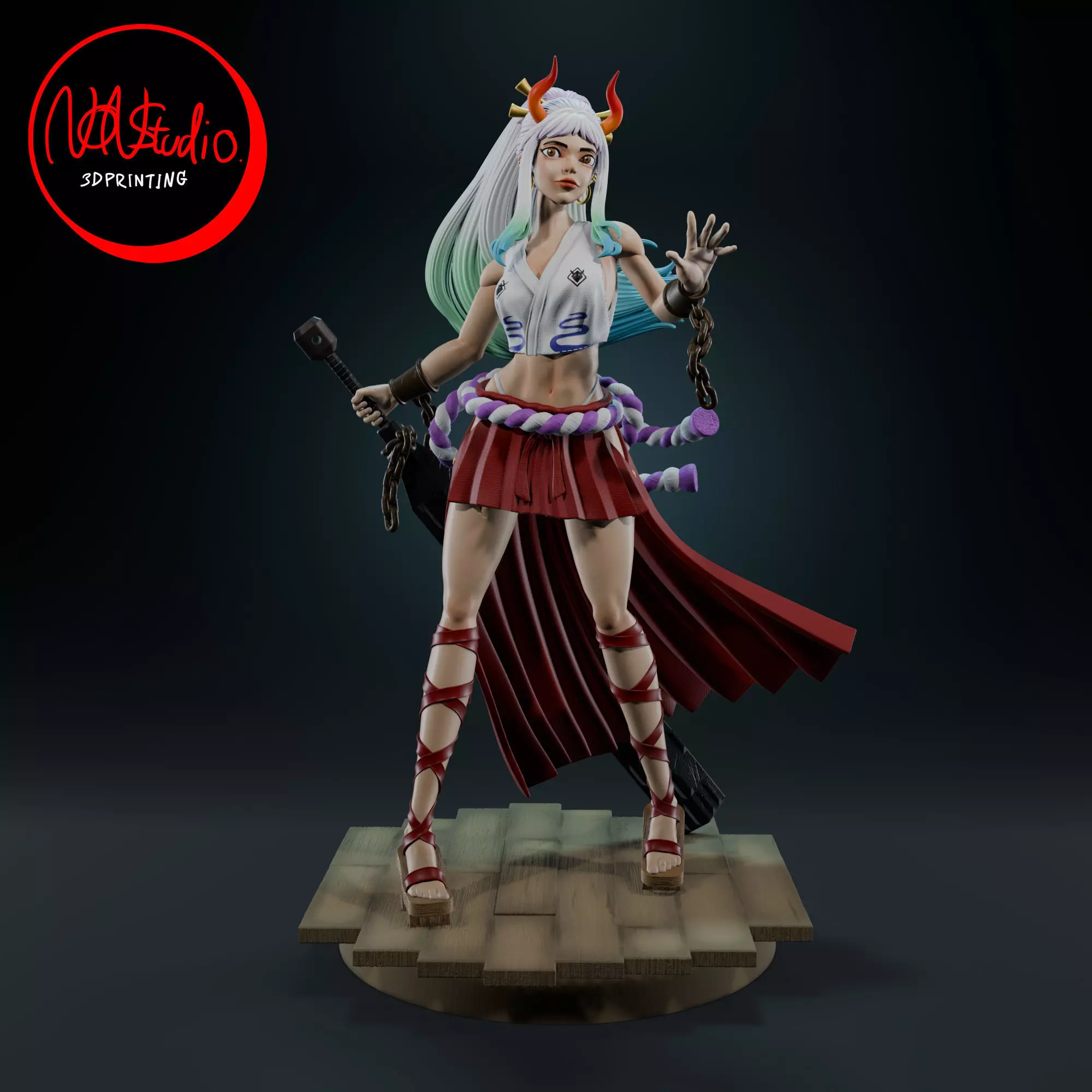 Yamato one piece 3D print model_0