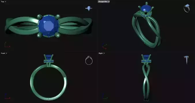 Halo Engagement Ring Infinity Band