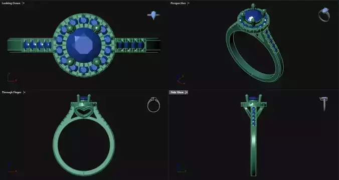 4 Prong Engagement Ring with heart gallery