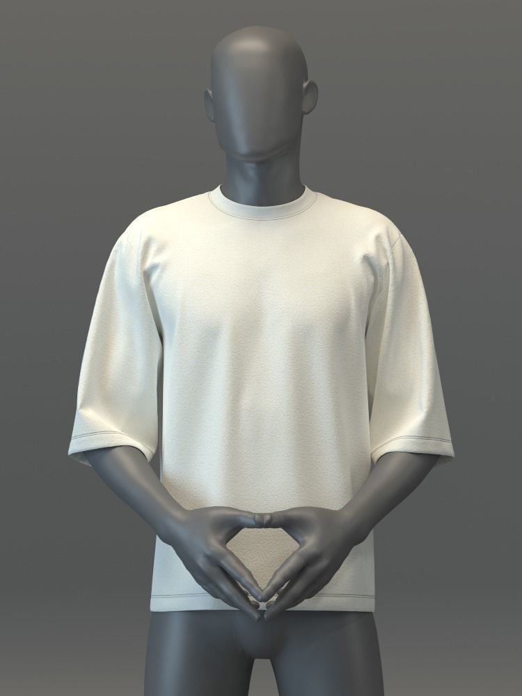 Baggy T-shirt 3D model_4