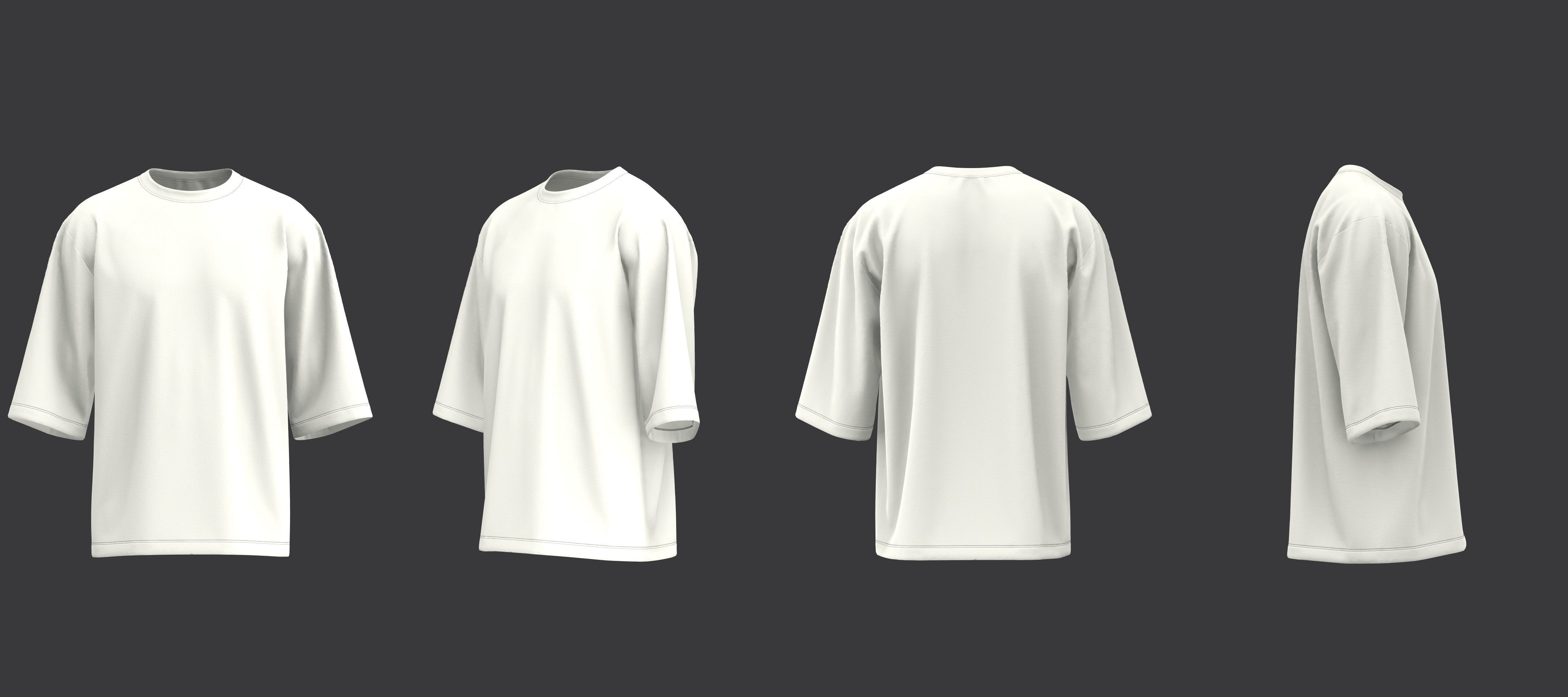 Baggy T-shirt 3D model_8